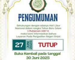 Pengumuman Libur Tahun Baru Hijriah 1 Muharram 1447 H
