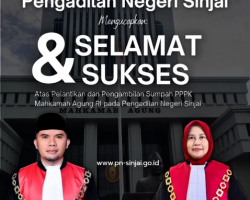Selamat dan Sukses atas Pelantikan dan Pengambilan Sumpah sebagai PPPK Mahkamah Agung RI pada Pengadilan Negeri Sinjai