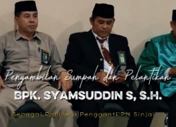 Pengambilan Sumpah Jabatan dan Pelantikan Panitera Pengganti atas nama Bapak. Syamsuddin S, S.H.